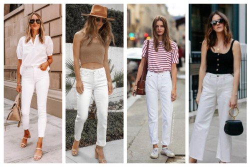 4 combinações estilosas com jeans branco para o verão